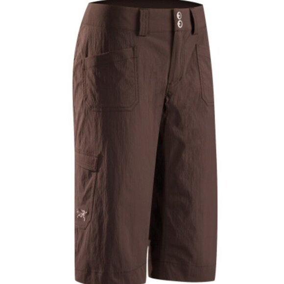 Arc’teryx black Rampart nylon stretch Bermuda knee length hiking climb shorts 12 - Picture 1 of 6